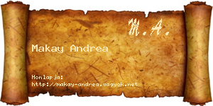 Makay Andrea névjegykártya